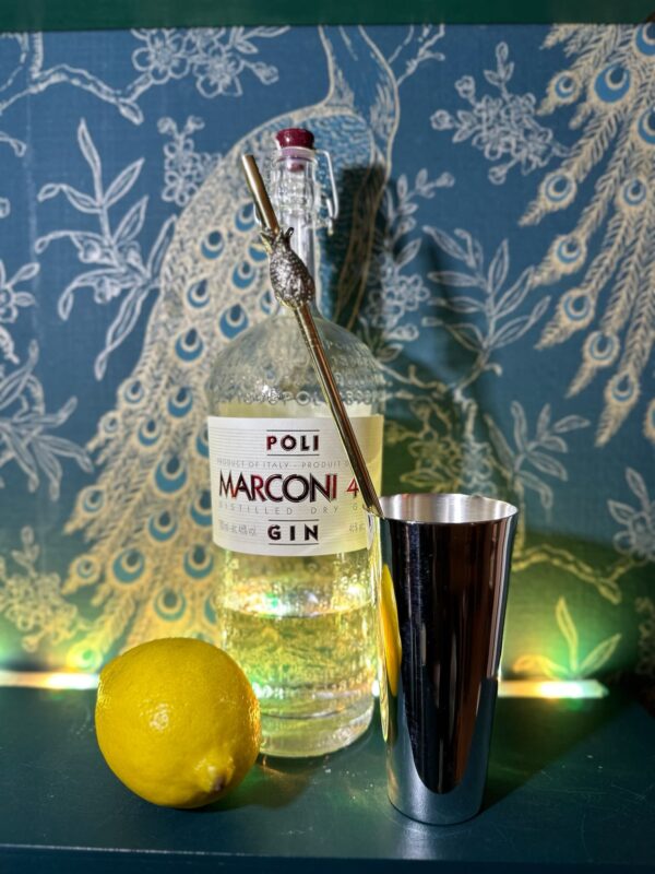 Versilberter Becher GIN TONIC (Höhe 12 cm)
