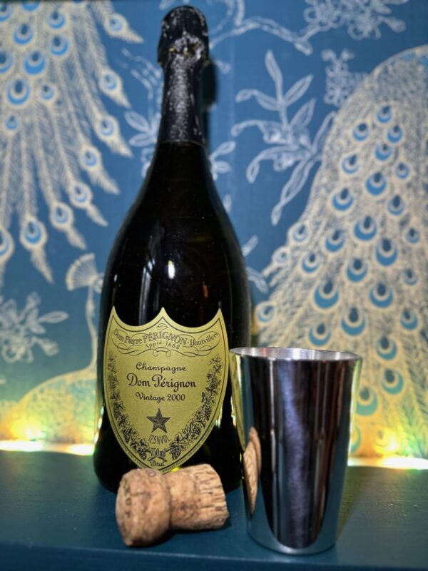 Versilberter Becher CHAMPAGNER (Höhe 8 cm)